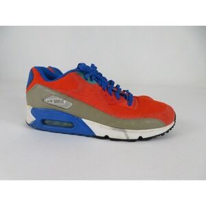 Nike Air Max 90 Essential Mens 11 Shoes Orange Blue Sneaker 537384-801 Athletic